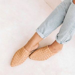 Liberté Prague Leather Woven Mule